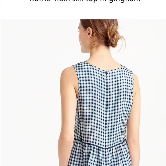 J CREW RUFFLE HEM SILK BLOUSE PEPLUM TOP 00 P $110 - Picture 3 of 8